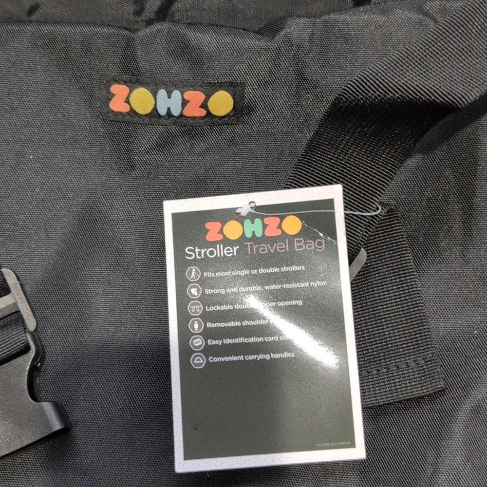 Zohzo StrollerTravel Bag Water Resistant Nylon Black